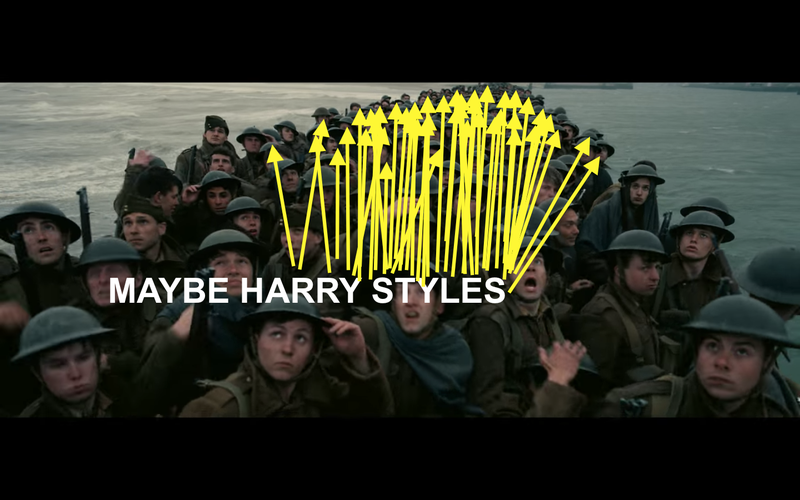 Illustration for article titled Pretty Rude That The First Dunkirk Trailer Doesn't Feature My Boyfriend Harry Styles